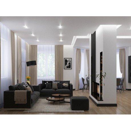 Интерьер загородного дома 250м² с.Нова