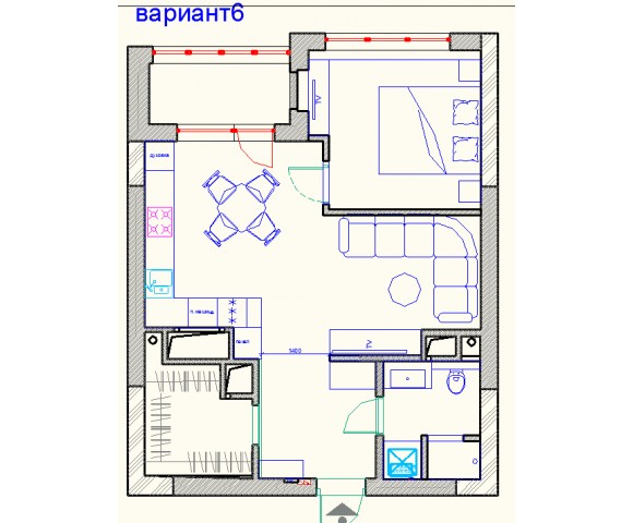 Дизайн проект квартири 53м² Київ