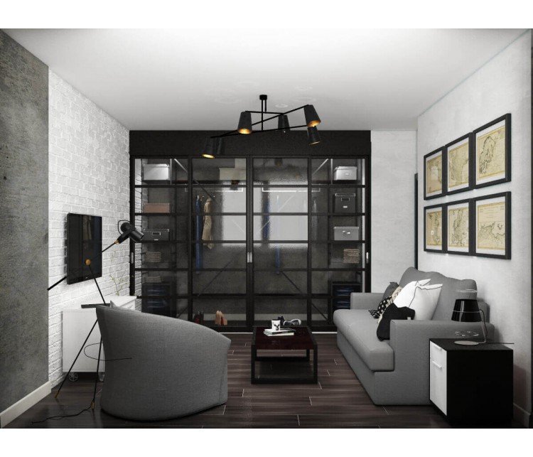 Дизайн проект квартиры 64м² ЖК Лесной квартал, Дизайн студия © AbiStyle