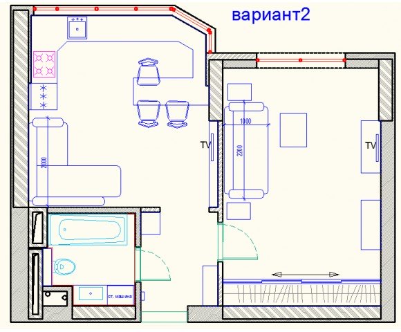 Дизайн проект квартиры 64м² ЖК Лесной квартал