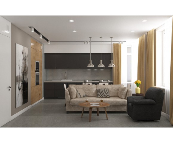 Дизайн проект квартиры 80м² в Киеве