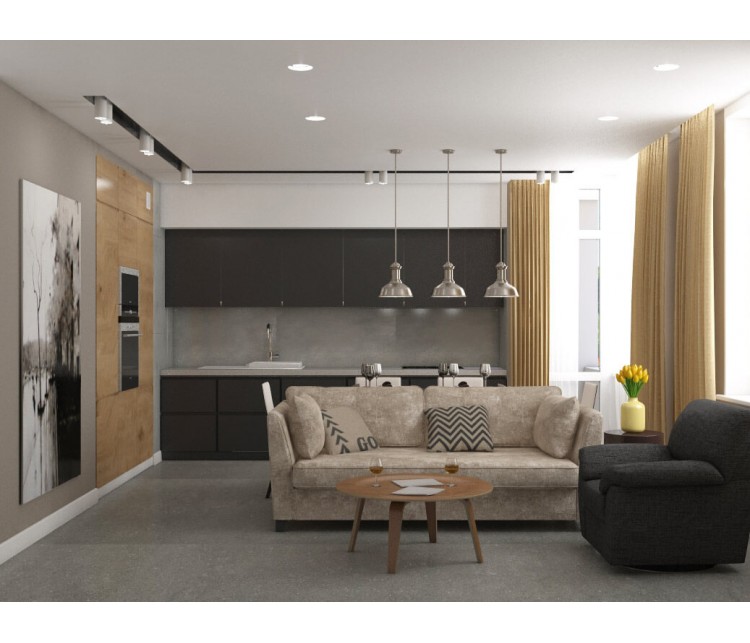 Дизайн проект квартиры 80м² в Киеве, Дизайн студия © AbiStyle