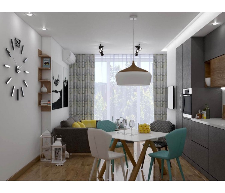 Дизайн проект квартиры 75м² ЖК Gloria Park, Дизайн студия © AbiStyle
