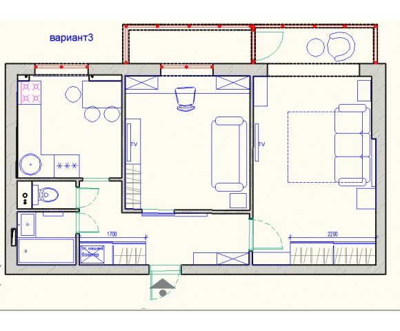 Дизайн проект квартиры 58м² Украина, Киев © AbiStyle Дизайн проект квартиры 58м² Украина, Киев