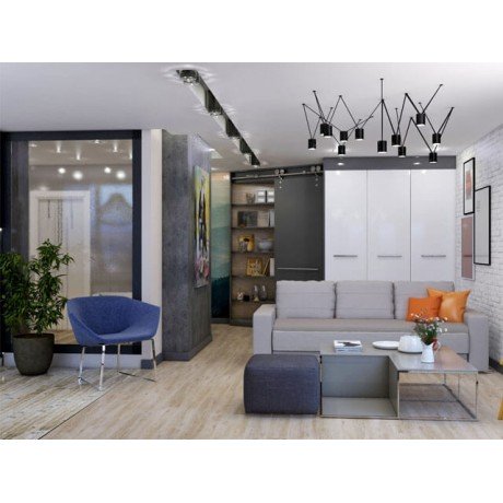 Интерьер квартиры 52м² ЖК 4 Сезона