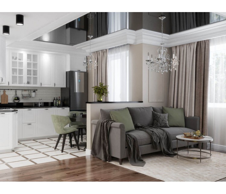 Дизайн проект квартири 43м² ЖК Obolon SKY, Дизайн студия © AbiStyle