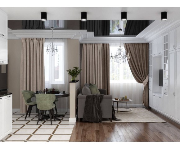 Дизайн проект квартири 43м² ЖК Obolon SKY