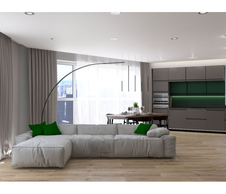 Дизайн проект квартиры 83м² ЖК Квартет, Дизайн студия © AbiStyle