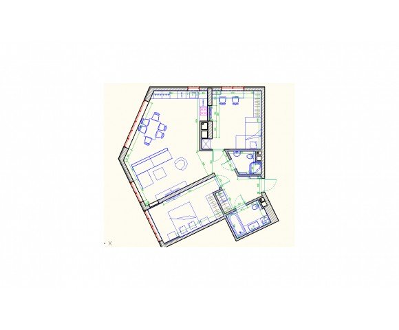 Дизайн проект квартиры 83м² ЖК Квартет